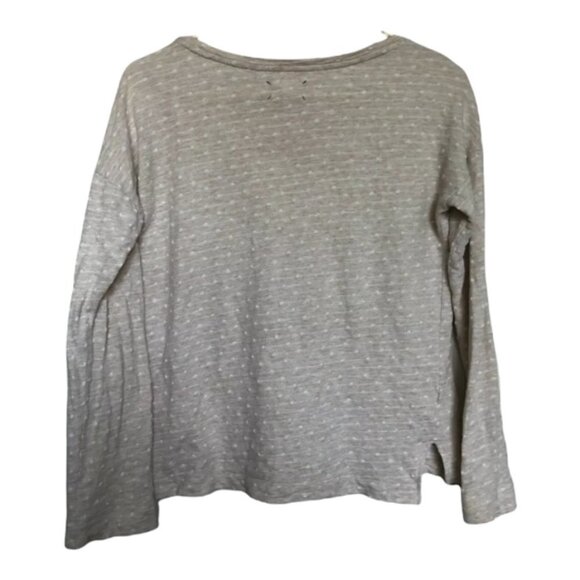 Lou & Grey Women's Pullover Blouse Top Long Sleeve Crew Neck Cut Swiss Dot S - Picture 3 of 6